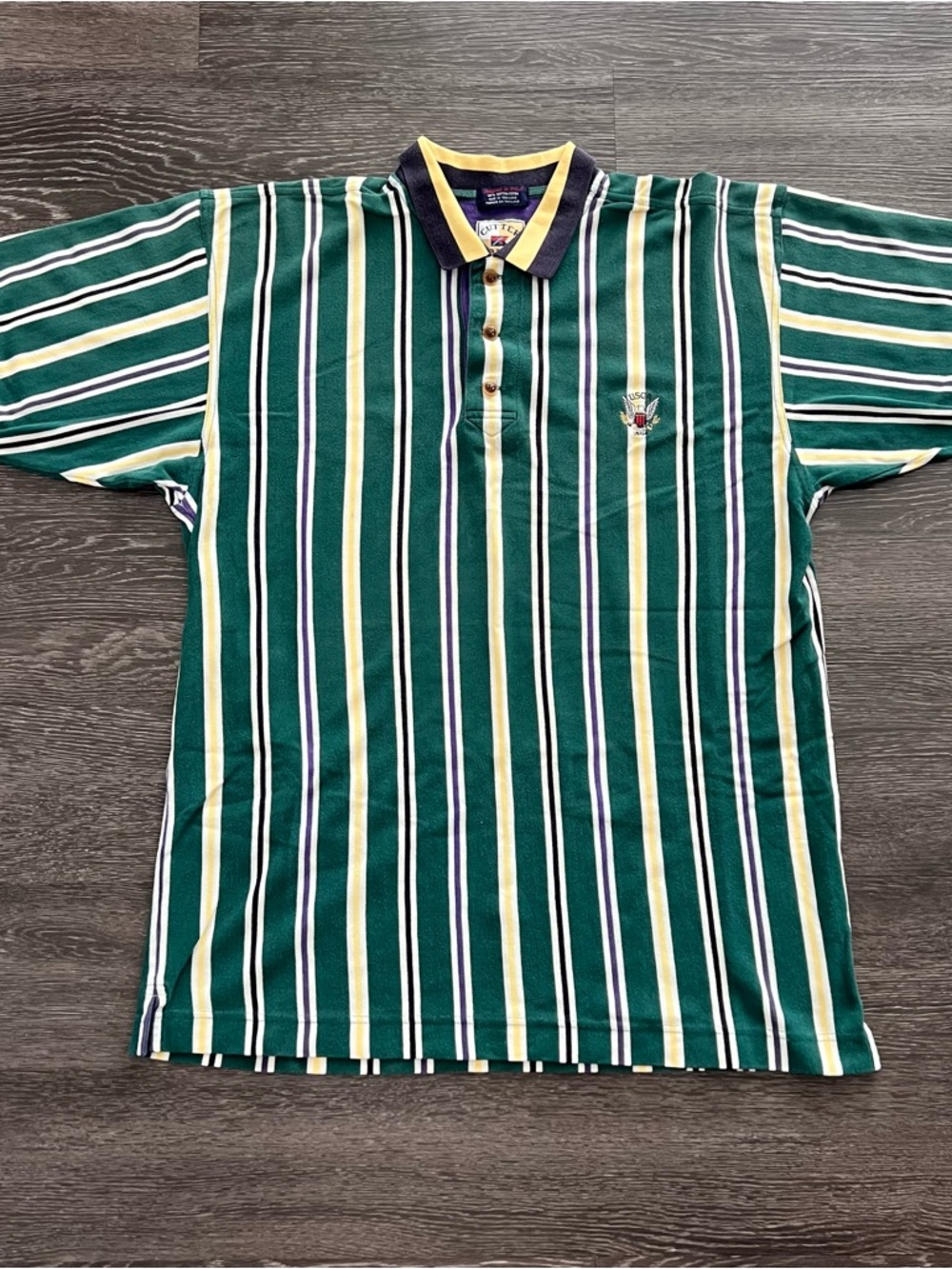 Vintage 90s Cutter & Buck USGA Striped Polo Shirt